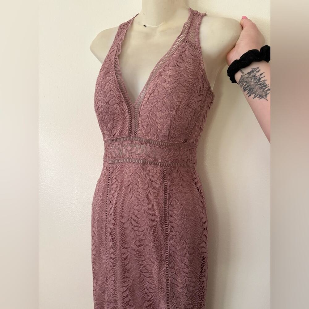 Bhldn Connor crochet dress in mauve - Picture 4 of 9
